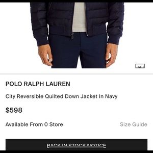 Polo reversible quilted jacket.